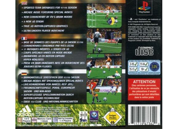 Image Jeux Vidéo Adidas Power Soccer 2 PlayStation 1 (PS1)