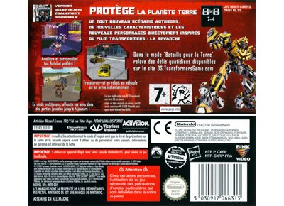 Jeux Vidéo Transformers La Revanche - Autobots DS