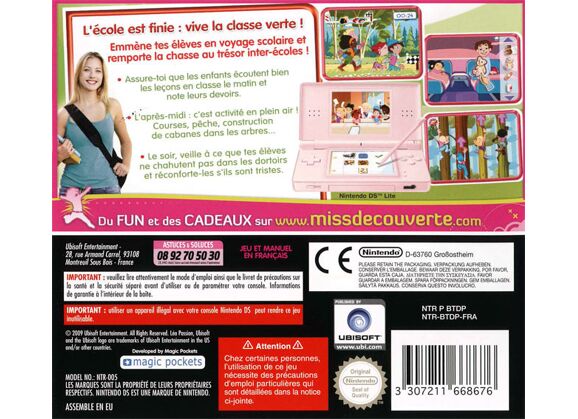 Image Jeux Vidéo Léa Passion Maîtresse d'Ecole Classe Verte DS