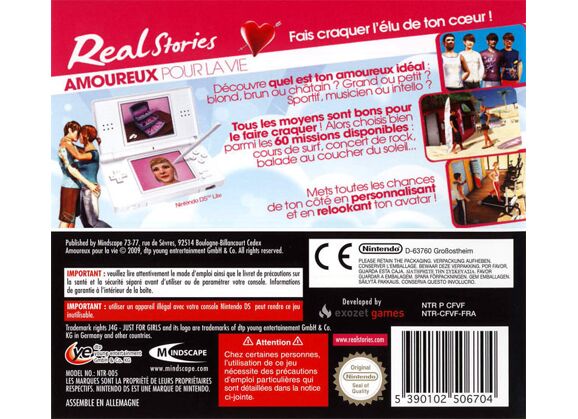Image Jeux Vidéo Real Stories Amoureux pour la Vie DS