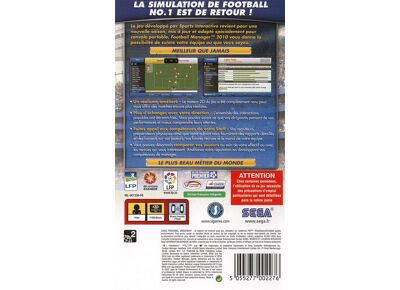 Image Jeux Vidéo Football Manager Handheld 2010 PlayStation Portable (PSP)