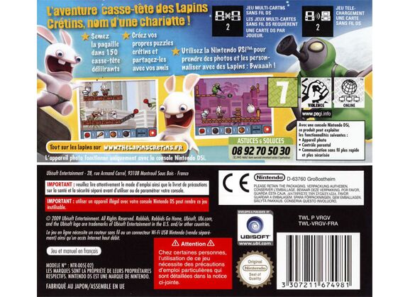 Image Jeux Vidéo The Lapins Crétins La Grosse Aventure DS