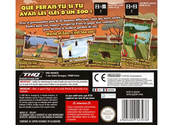 Image Jeux Vidéo World of Zoo DS