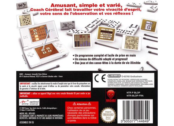 Image Jeux Vidéo Coach Cérébral Challengez votre Cerveau ! DS
