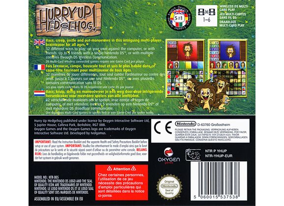 Image Jeux Vidéo Hurry up Hedgehog! DS