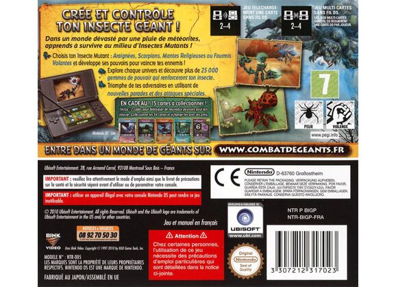 Image Jeux Vidéo Combat de Géants Insectes Mutants DS