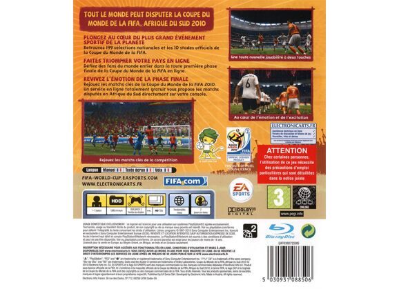 Image Jeux Vidéo Coupe du Monde de la FIFA Afrique du Sud 2010 PlayStation 3 (PS3)