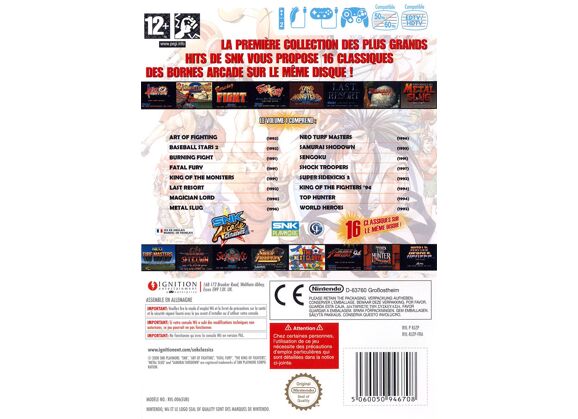 Image Jeux Vidéo SNK Arcade Classics Volume 1 Wii
