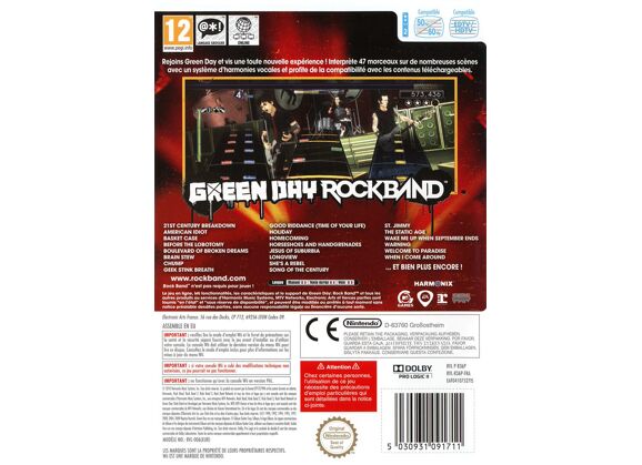 Image Jeux Vidéo Green Day Rock Band Wii