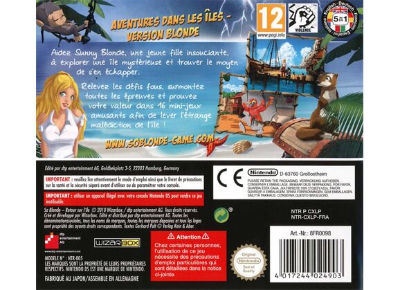 Image Jeux Vidéo So Blonde Retour sur l'Ile DS