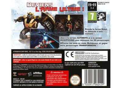 Jeux Vidéo Transformers La Guerre pour Cybertron - Autobots DS