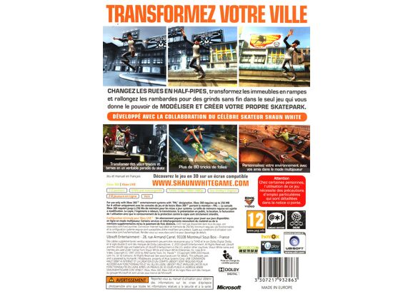 Image Jeux Vidéo Shaun White Skateboarding Xbox 360
