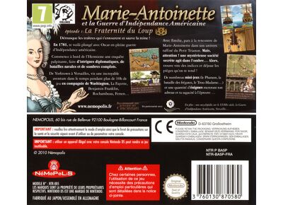 Image Jeux Vidéo Marie-Antoinette et la Guerre d'Indépendance américaine, Episode 1 la Fraternité du Loup DS