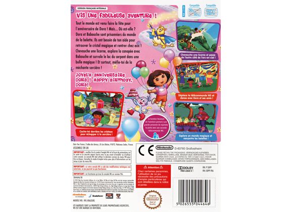 Image Jeux Vidéo Dora l'Exploratrice Joyeux Anniversaire Wii