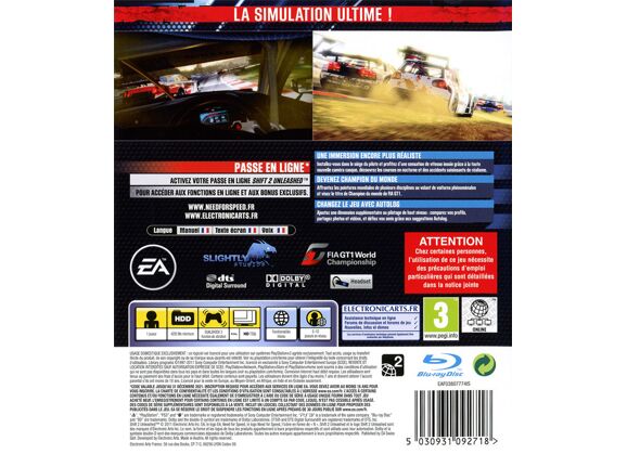 Image Jeux Vidéo Shift 2 Unleashed (Pass Online) PlayStation 3 (PS3)