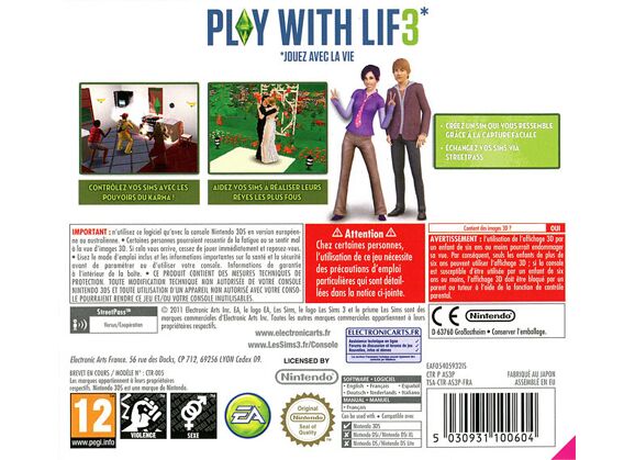 Image Jeux Vidéo Les Sims 3 3DS