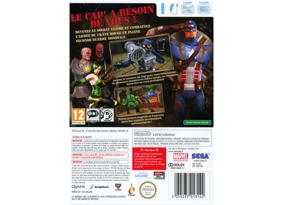 Image Jeux Vidéo Captain America Super Soldier Wii