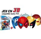 Jeux Vidéo Marvel Super Heroes 3D Grandmaster's Challenge + 5 masques Wii