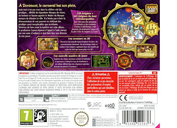 Image Jeux Vidéo Professeur Layton et le Masque des Miracles 3DS