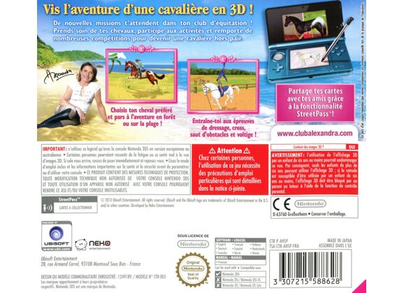 Image Jeux Vidéo Alexandra Ledermann 3D 3DS
