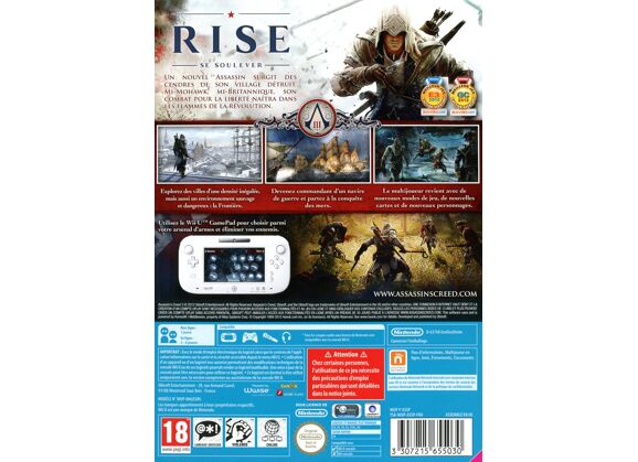 Image Jeux Vidéo Assassin's Creed III (Pass Online) Wii U