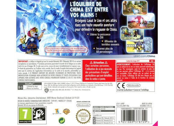 Image Jeux Vidéo LEGO Legends of Chima Le Voyage de Laval 3DS