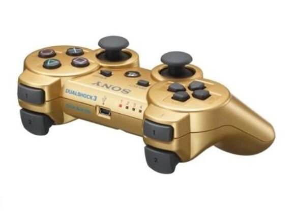 Image Acc. de jeux vidéo SONY Manette Sans Fil DualShock 3 Or PS3