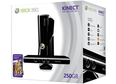 Console MICROSOFT Xbox 360 Slim Noir 250 Go + 1 manette + Kinect