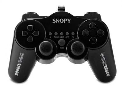Acc. de jeux vidéo SNOPY Doubleshock Joypad Manette de jeu PC Noir