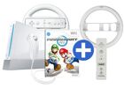 Console NINTENDO Wii Blanc + 2 manettes + Mario Kart + 2 Wii Wheels