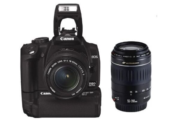 Image Appareil photo numérique CANON EOS 350D 18-55 Kit Noir Noir