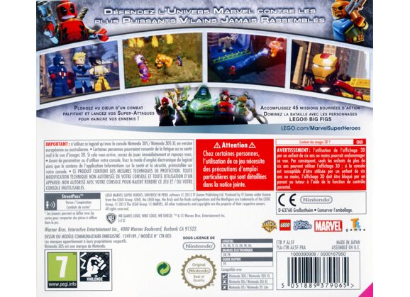 Image Jeux Vidéo LEGO Marvel Super Heroes L'Univers en Péril 3DS