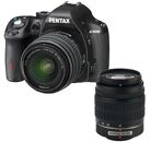 Image Appareils photos numériques PENTAX K-500 Kit + DAL 18-55 + 50-200 Noir Noir