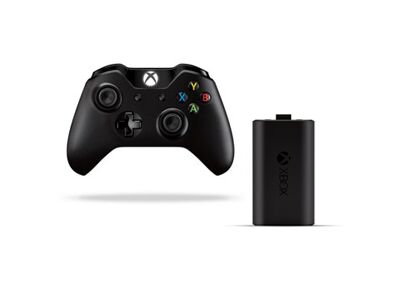 Image Acc. de jeux vidéo MICROSOFT Manette Sans Fil Noir + Kit Play & Charge Xbox One