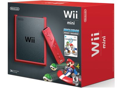 Console NINTENDO Wii Mini Noir & Rouge + 1 manette + Mario Kart