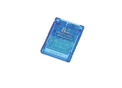 Acc. de jeux vidéo SONY Carte Mémoire 8 Mo PS2 Bleu Transparent