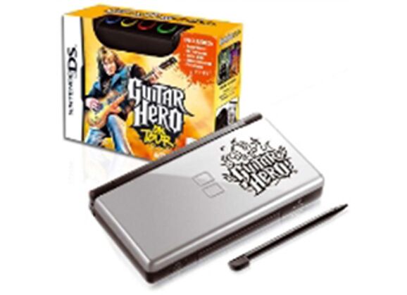 Image Console NINTENDO DS Guitar Hero Argent + Guitar Hero : On Tour