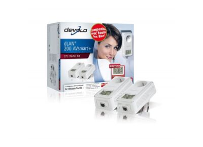 Adaptateurs CPL DEVOLO Kit dLAN 200 AV Smart+ Blanc