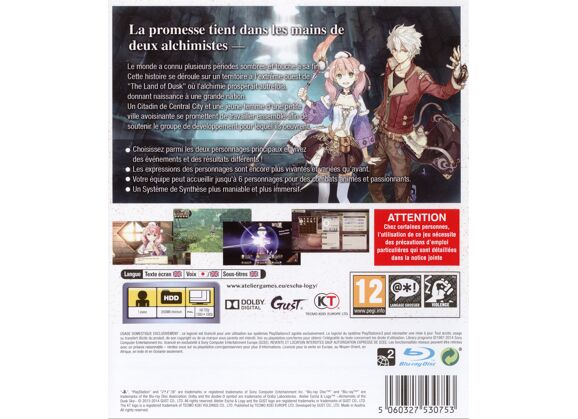 Image Jeux Vidéo Atelier Escha & Logy Alchemists of the Dusk Sky PlayStation 3 (PS3)