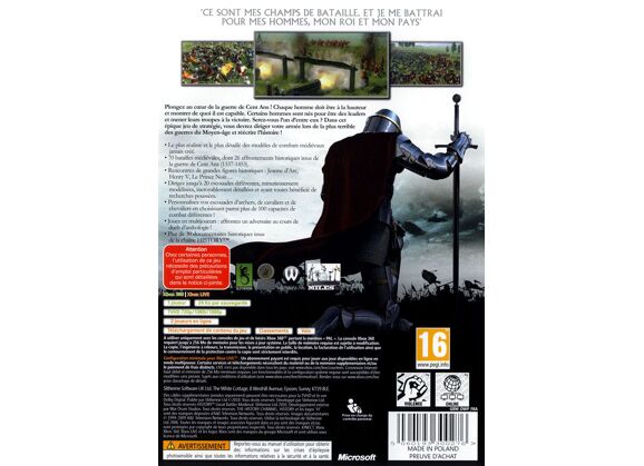 Image Jeux Vidéo History Great Battles Medieval Xbox 360