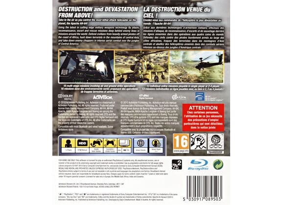 Image Jeux Vidéo Apache Air Assault PlayStation 3 (PS3)
