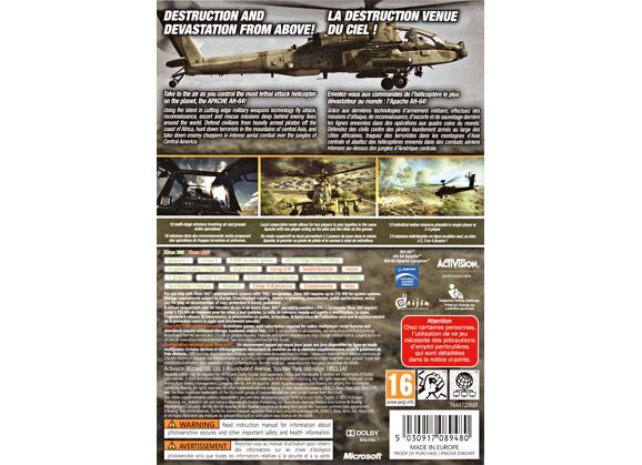Image Jeux Vidéo Apache Air Assault Xbox 360