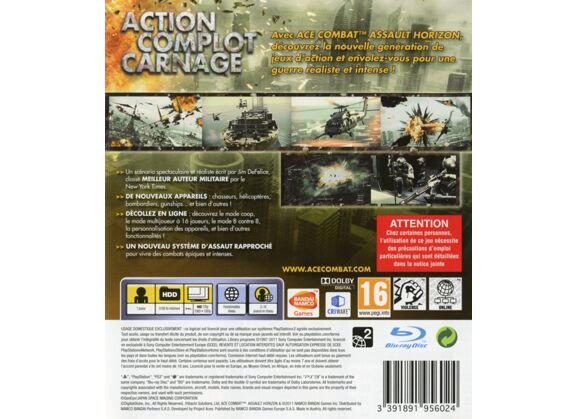 Image Jeux Vidéo Ace Combat Assault Horizon PlayStation 3 (PS3)