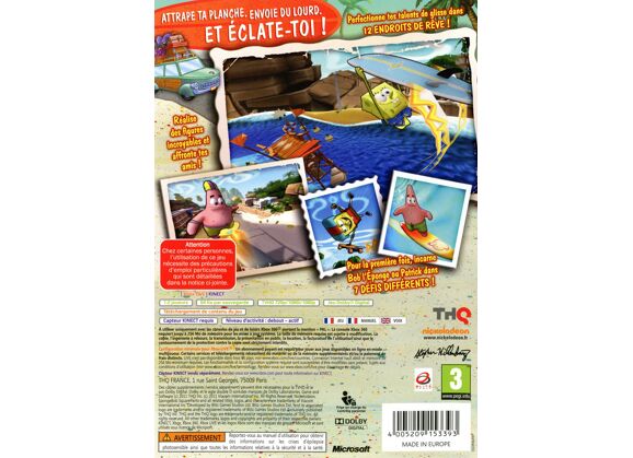 Image Jeux Vidéo Bob L'Eponge Surf & Skate Roadtrip Xbox 360