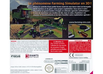 Jeux Vidéo Farming Simulator 2012 3D 3DS