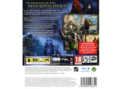 Jeux Vidéo Game of Thrones Le Trône de Fer PlayStation 3 (PS3)