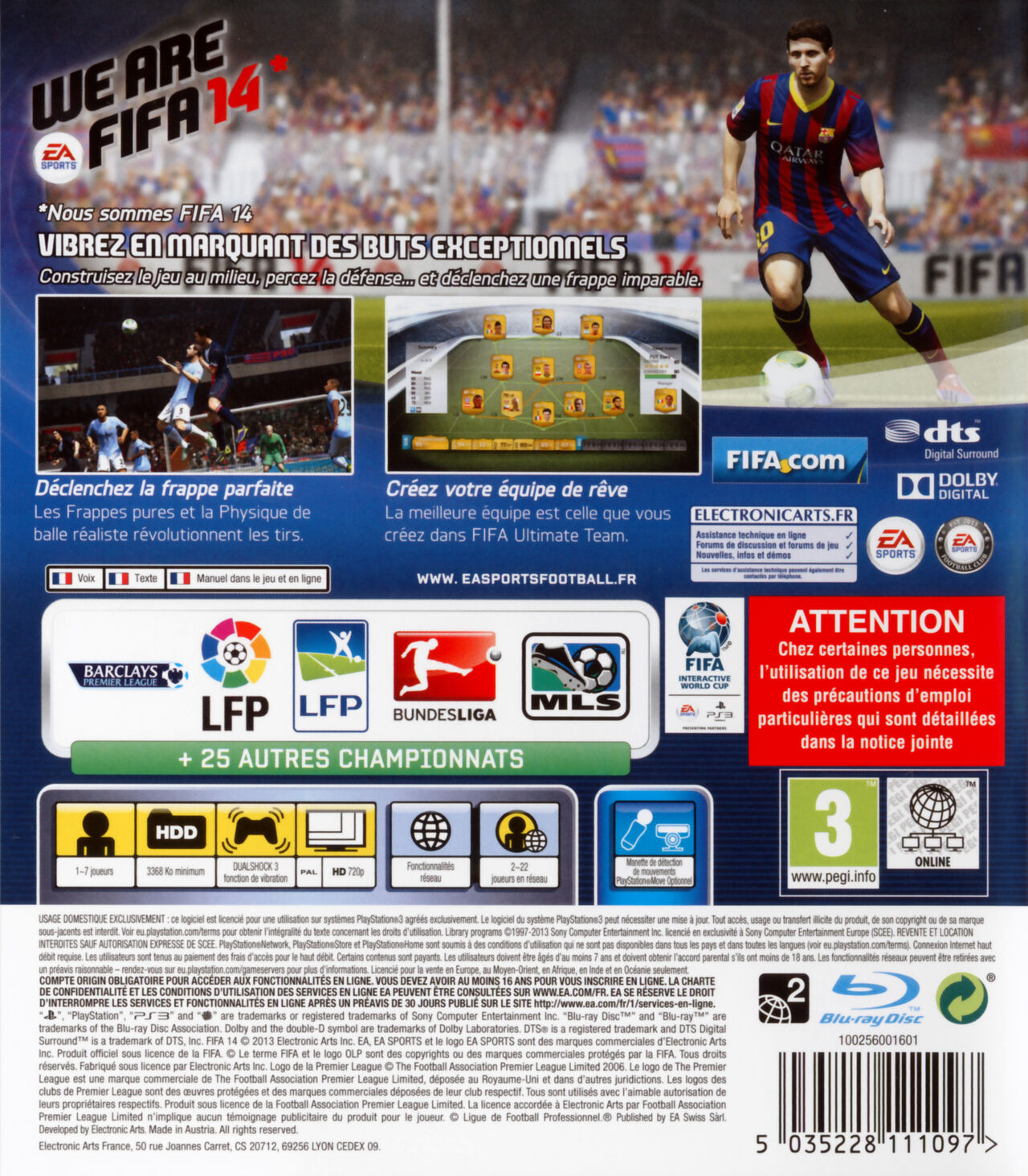 Jeux Vidéo FIFA 14 PlayStation 3 (PS3) d'occasion