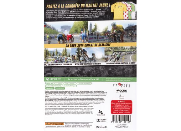 Image Jeux Vidéo Tour de France 2014 Xbox 360