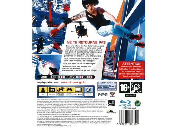 Image Jeux Vidéo Mirror's Edge PlayStation 3 (PS3)