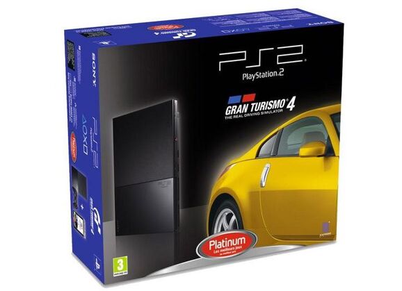 Image Console SONY PS2 Slim Noir + 1 manette + Gran Turismo 4